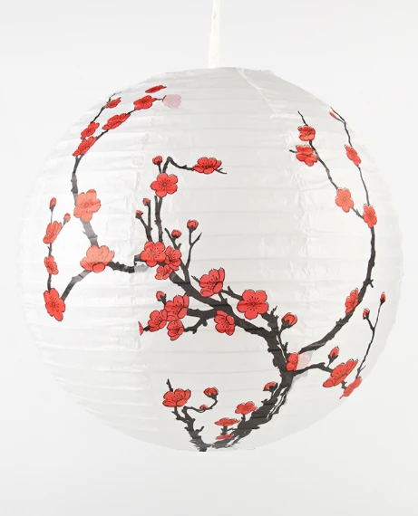 Plum Blossom Paper Lantern   30/35cm Round Lanterns Lamp Shade Chinese Oriental Style Light Restaurant Wedding Decoration Home Ceiling Outdoor Trending Lighting Decor Gifts