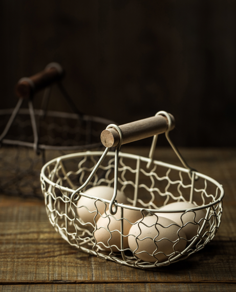 Vintage Metal Egg Storage Basket   Japanese Food Fruit Bread Organizer Holder Support Metalwork Home Kitchen Decor Japan Baskets Accessories Trending in Black White