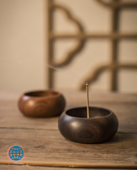 Wooden Incense Burner   Mini Living Room Calming Base Storage Round Wood Plate Portable Traveling Accessories Home Decor Trending Aromatherapy Burners