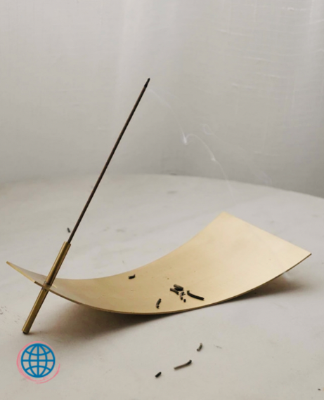 Bronze Incense Burner Vintage Nordic Calming Aroma Base Burners Storage Plate Portable Travelling Accessories Home Office Studio Aromatherapy Trending Norway Scandinavia Scandinavian Norwegian Decor