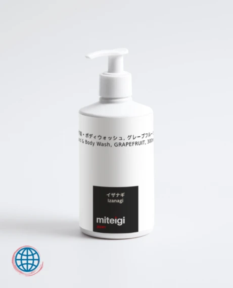 Hand & Body Wash, GRAPEFRUIT 300ml Izanagi care infused with fruity Berry extract and Betaine hydrating ingredients to leave your skin fresh, soft and delicately fragranced Trending skincare by miteigi