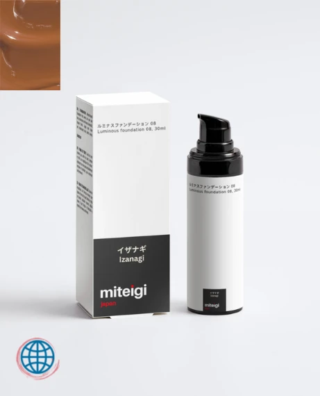 Luminous foundation 08 30ml Izanagi mineral-based foundation that evens out your skin tone, moisturises and leaves a beautiful, natural finish with Aloe juice and Blueberry extract trending skincare by miteigi