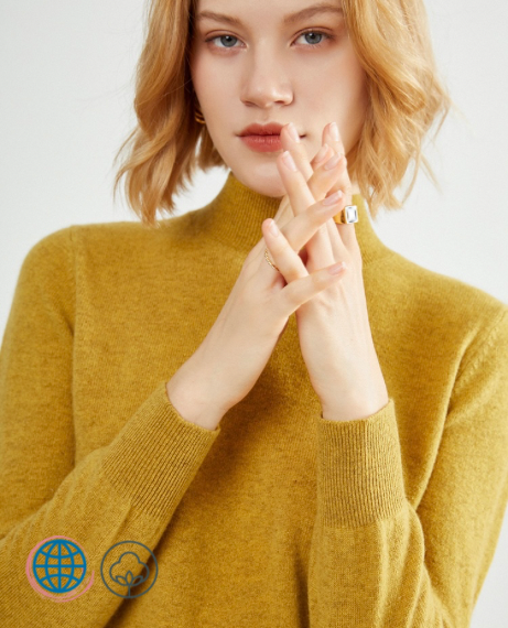 Mockneck Cashmere Sweater Women’s Mock Neck Autumn winter turtleneck workwear jumpers knit female long sleeve loose pullover plus size sweaters for trending Woman