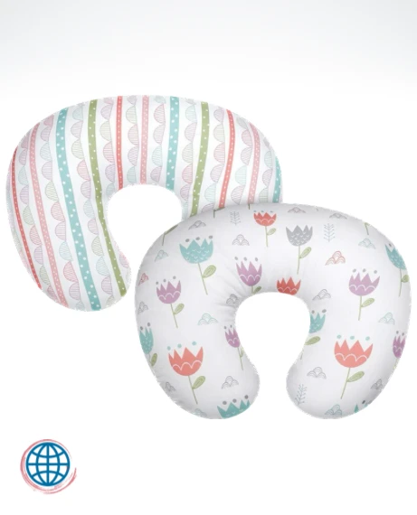 U-Shaped Nursing Pillowcase 2-Piece    2 Pcs Newborn Baby Maternity Breastfeeding Pillow Case Infant Cotton Feeding Milk Cushion Cover Pillows Set Unisex trending Boy Girl in Multicolor Geometric Shapes Floral Landscape