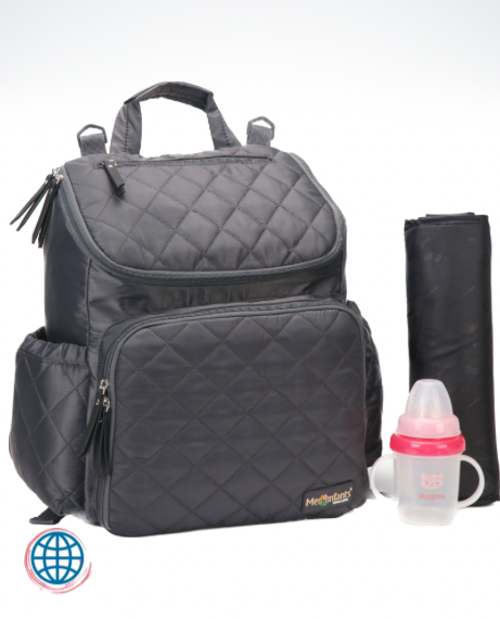 Maternity Waterproof Diaper Bag Multifunction Mesenfants Mummy Large Capacity Polyester Travel Backpack Nursing Baby Care Nappy Bags in trending Gray / Grey