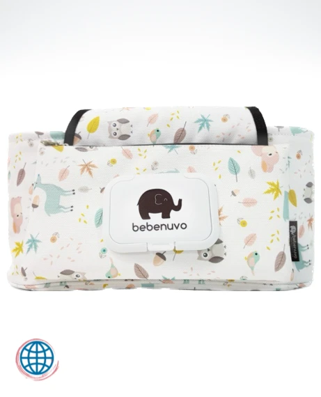 Baby Trolley Bag with Detachable Handbag Multifunctional Stroller Organizer Floral Print Pram Buggy Strollers Bags in bird animal floral flower trending unisex boys girls