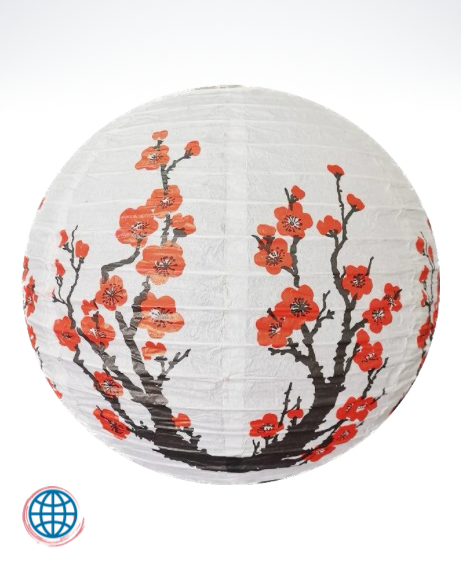 Oriental Paper Lantern   30/35cm Round Lanterns Lamp Shade Chinese Plum Blossom Style Light Restaurant Wedding Decoration Home Ceiling Outdoor Trending Lighting Decor Gifts
