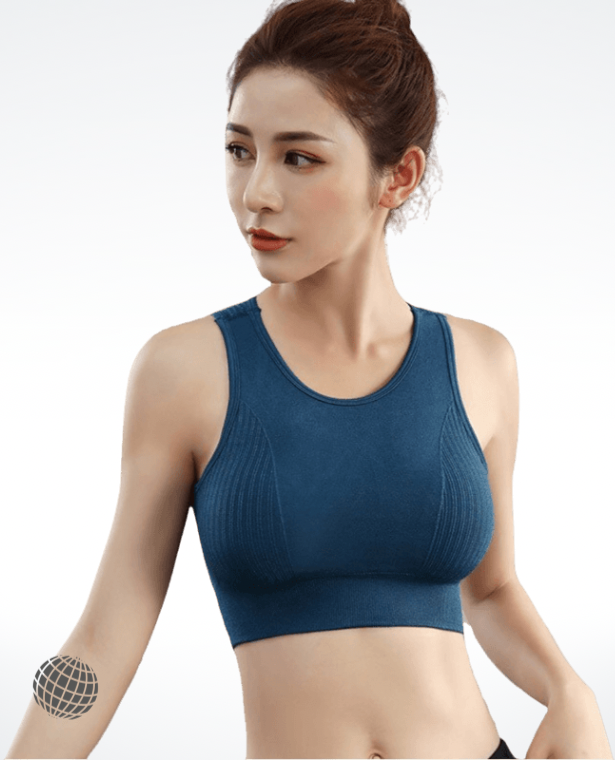 Wirefree Breathable Sports Bra  Women’s Activewear Fitness Lingerie Hollow Out Breathe Yaga Yoga Vest Running Sport Underwear Female Plus Size Bras for Ladies trending woman in Deep Blue