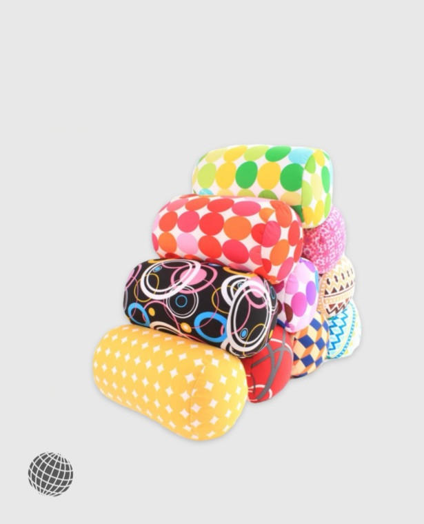 Soft MicroBead Roll Pillow  Multicolor Printing Car Cushion Neck Head Leg Back Support Bolster Bed Pillows trending Home Decor