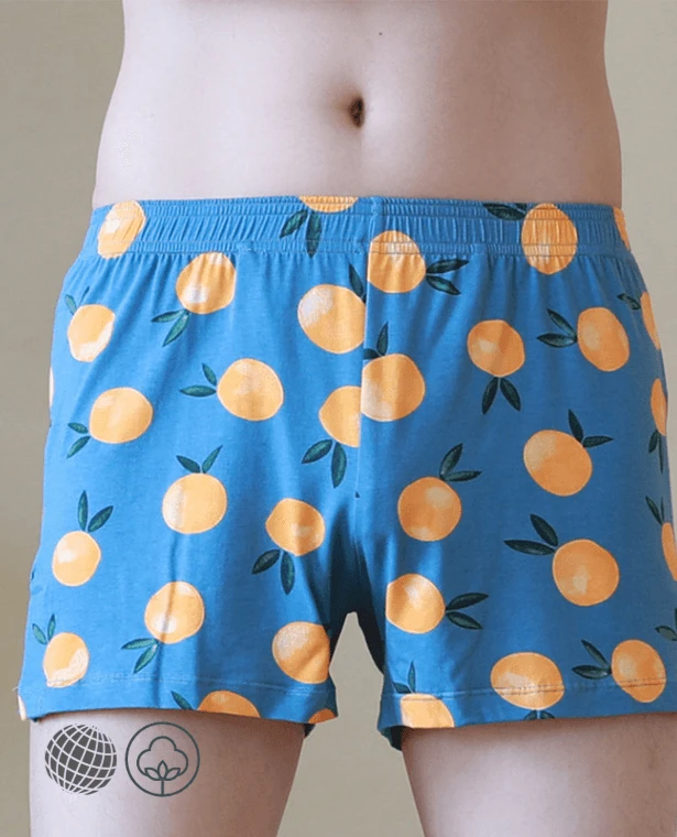 Breathe Cotton Boxers  Men’s Teenage Breathable Underpants Young Underwear Boys Men Boxer Shorts Sexy Stretch Lingerie Soft Loose Sleep Bottoms Plus Size Boxershorts for Man in trending Oranges