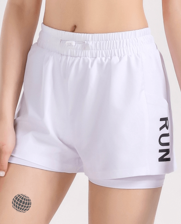 MiteigiYūki Active Sports Shorts  Women’s Yoga Activewear Running High Rise Waist Gym Sport Short Mesh Flowy Fitness Short Pants with Pockets Ladies Plus Size Run Sportswear for Woman in trending White