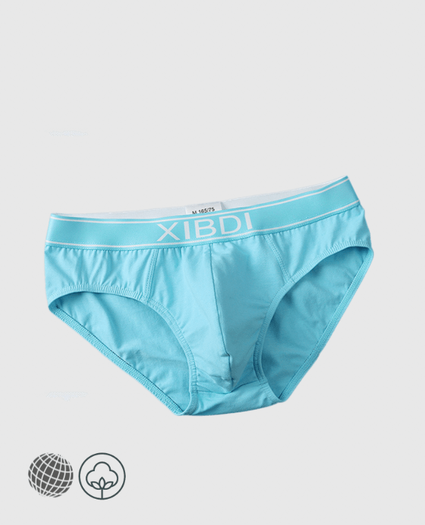 Classic Logo Briefs  Men’s XIBDI Letter print U Convex Sexy Briefs Breathable Personality Panties Penis Bulge Pouch Comfortable Underwear Bikini Underpants Plus Size Underwear for Man in trending Light blue