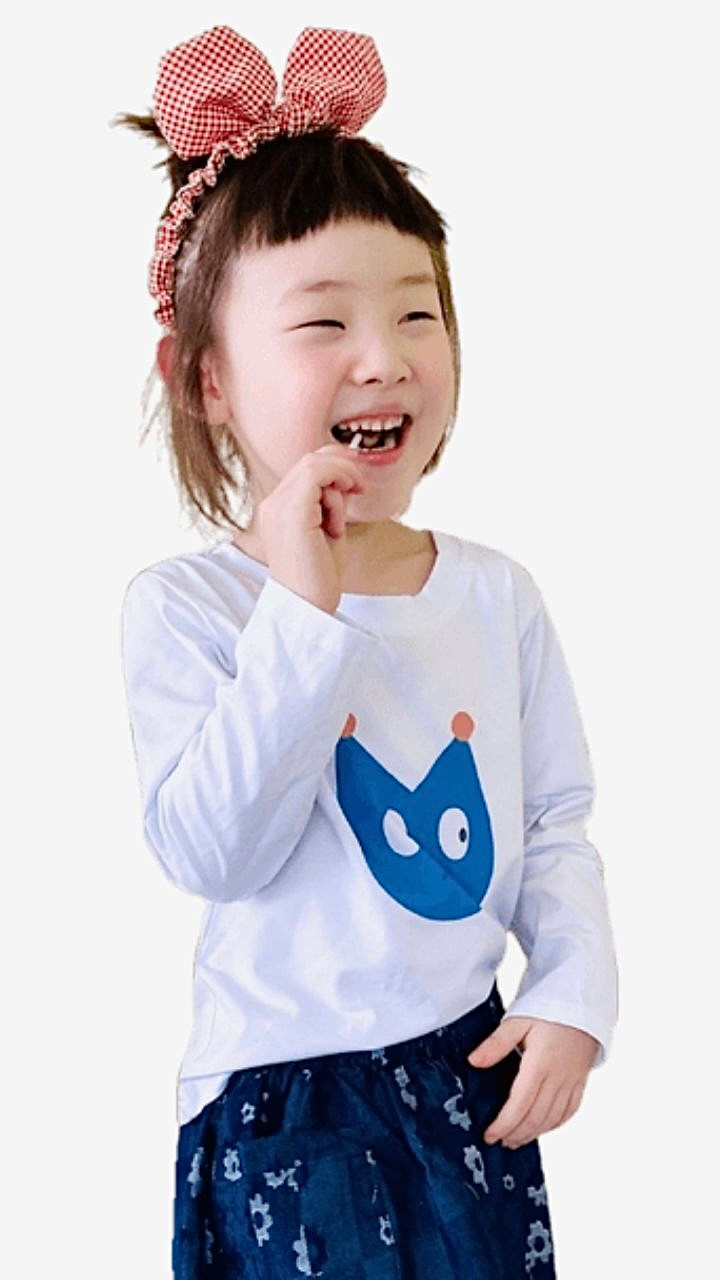 Japanese original cat animal blue long-sleeved bottoming T-shirt cotton jacquard jeans girls Trending Match