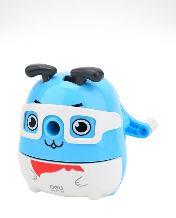 Pencil Sharpener   Cute Kawaii Animal Dog Kids School deli Office Stationery Hand Crank Mechanical Pencils Sharpeners Gifts in blue white