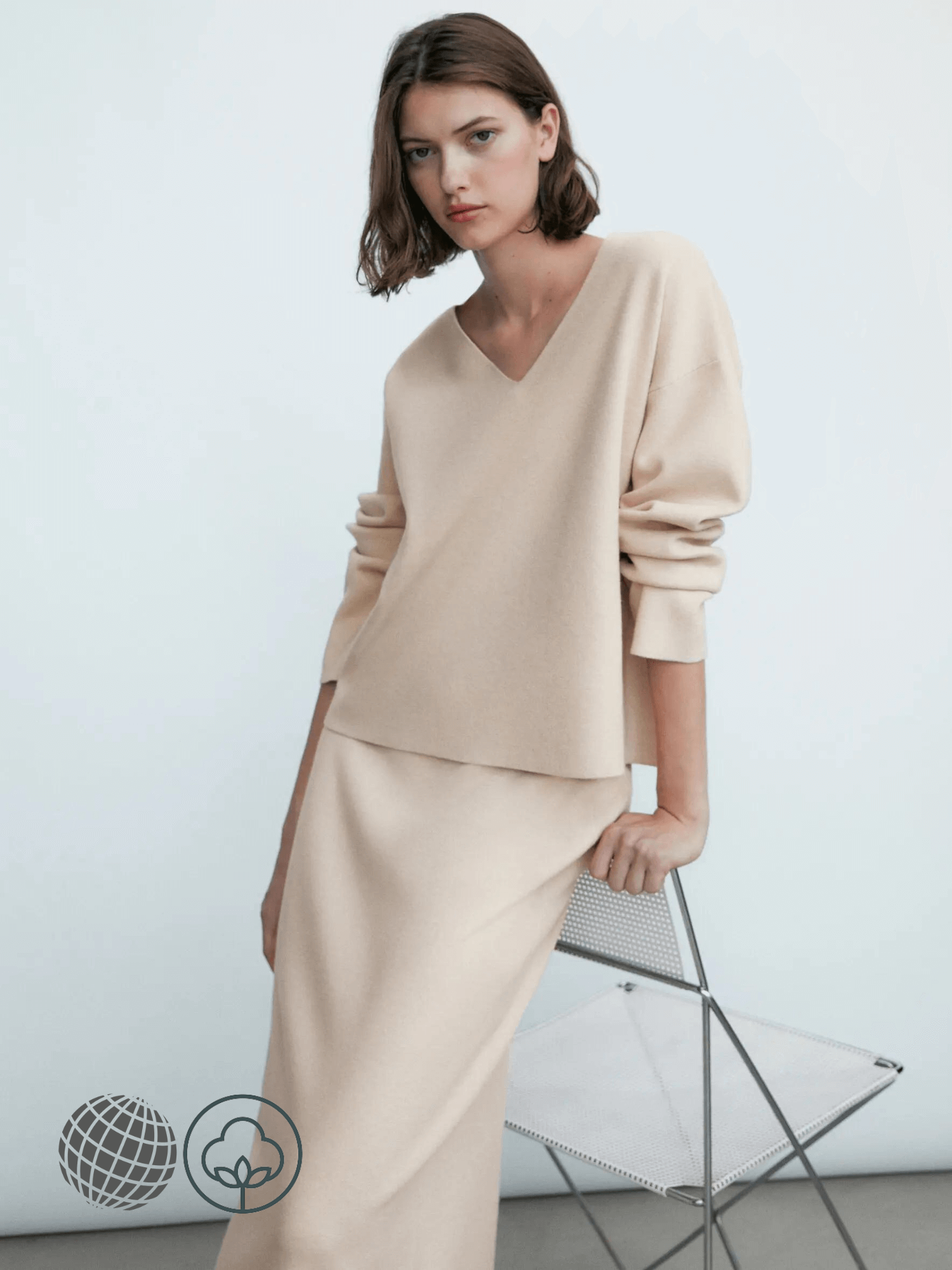 V-Neck Top khaki Women’s autumn spring workwear Fashion blouse short petite size womens casual suit tops Non-Stretch Cotton knitwear Blouses for trending woman