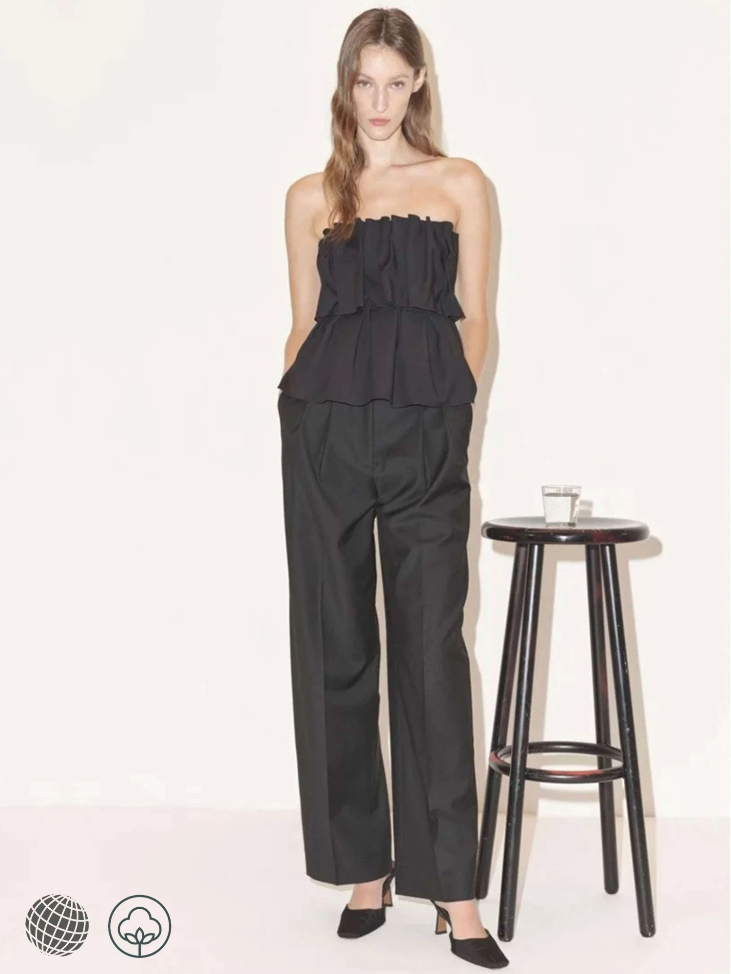 Ruched Wrap Top black      Women's Sexy Bustier Vests Spring Summer Slim Korean Style Edgy Clothes Y2k womens layered tank top Sleeveless Tube Tops for trending woman clothes