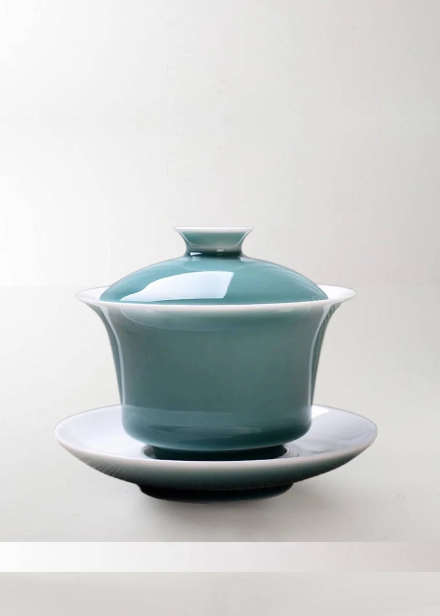 Obsidian Tea Tureen green 150ml Advanced Kung Fu Bowl Porcelain Hand Painted Shen Puer Chawanmushi Bowls with Lid and Saucer Gai Wan Gaiwan Teacups ceremony cups in light-green