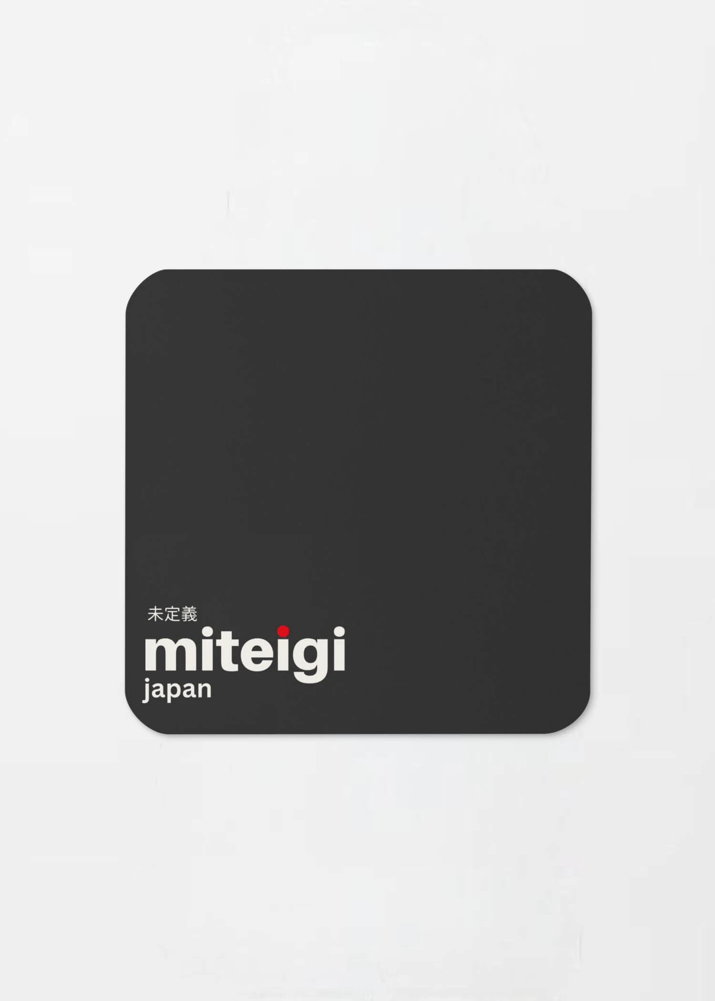 Cork-Back Coaster miteigi Logo Japanese designed by miteigi drinks coasters in black with red pattern