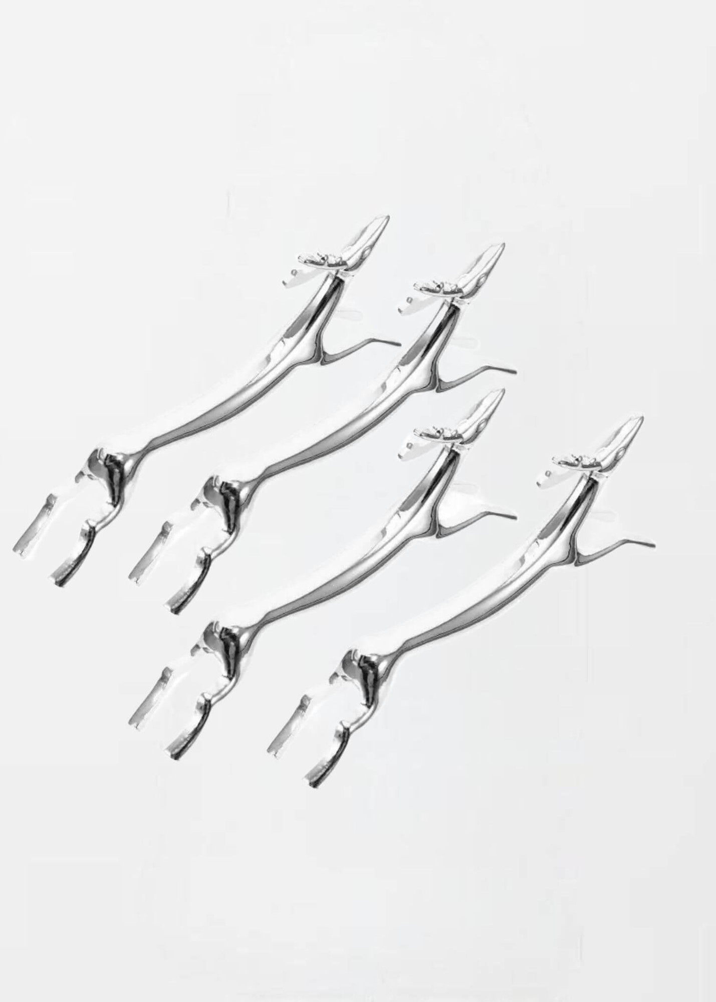 Chopstick Rest 4-Piece Set  4 Pcs Spoon Storage Supports Durable Cutlery Stands Decorate Fork Deer Fawn-shaped Table Ornaments Alloy Shelves rests sets in silver