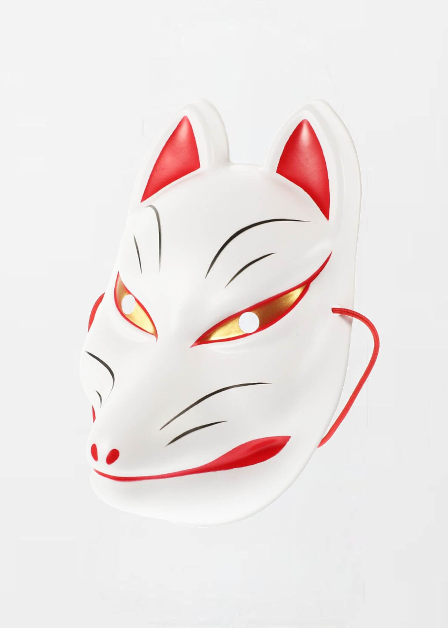 Fox Face Mask   Genderful The Mask Masquerade For Parties Animal Festival Plastic Cosplay Foxes Creative face wear white with red highlights