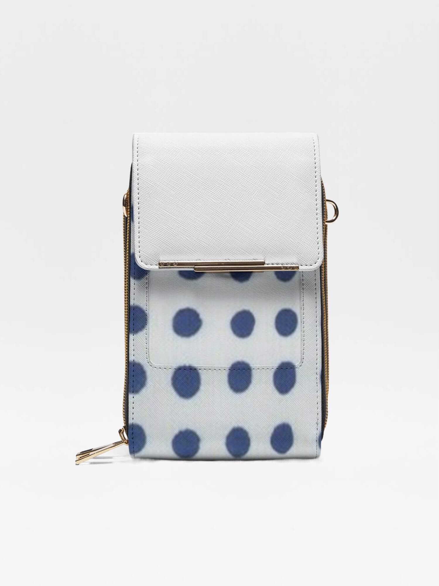 Mobile Phone Chest Bag   Men’s Women’s Classic Vintage PU vegan leather Belt Japanese mameshibori Print Chest Bags Phone Pouch Pocket Hip Hop Streetwear for Man Woman in blue creamy-white