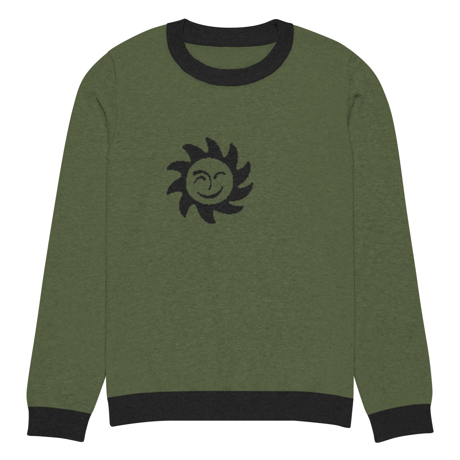 Knitted Crewneck Sweater olive