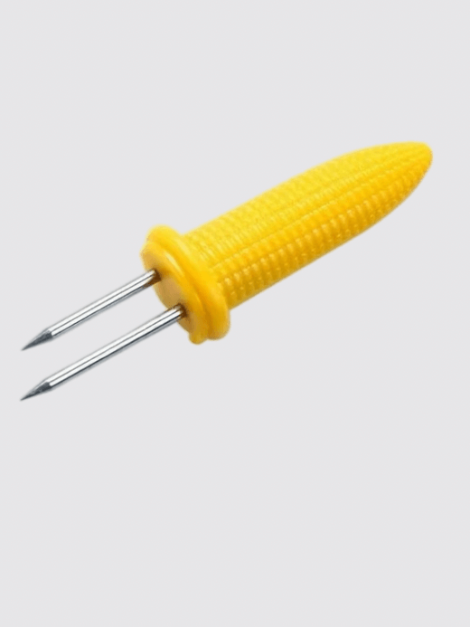 Stainless Steel Corn Forks 20-Piece  20pcs BBQ Barbecue, outdoor garden entertaining cooking forks, corn-, racks, skewers utensil serveware in yellow
