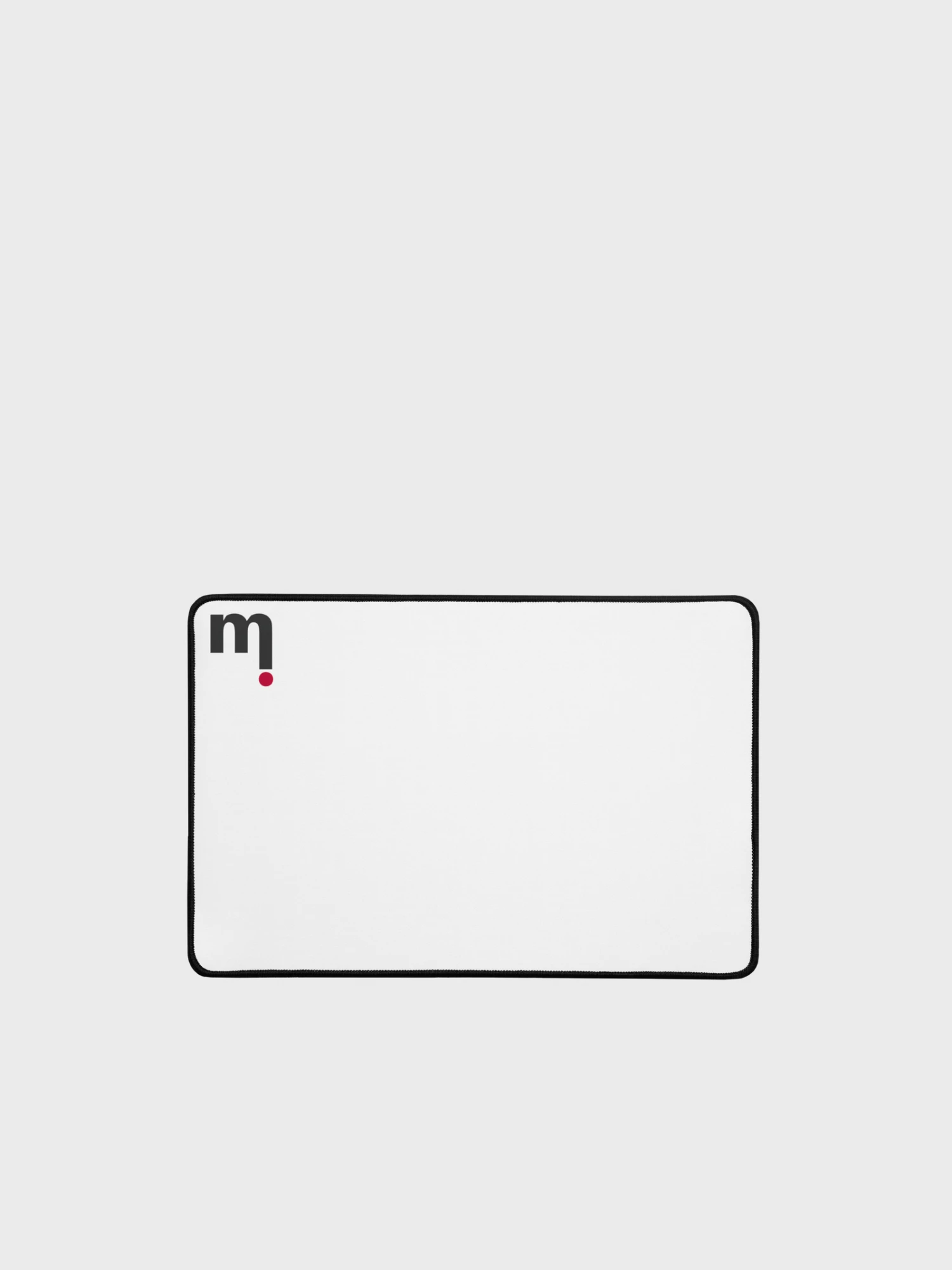 mi Playlist Desk Mat miteigi logo Office home gaming desktop mat computer tabletop mats supplies accessories in white with black red accent colors