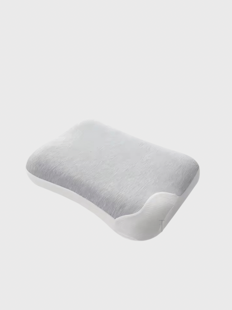 Bedroom Dual zone support design effectively relieves neck pressure, deep sleeping pillows in light Gray grey with white