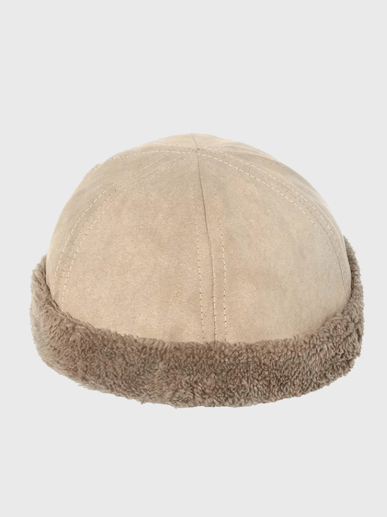 Women’s woman Autumn Fall Winter Retro Teddy Lambskin Gourd Fashionable Outdoor Cold weather Cap Stylish Landlord Small Face Exposure Universal Match Hats in khaki coffee brown