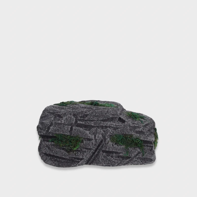 Simulated Fake faux Stone Prop Potted Plants Artificial Foam Stone Backyard Figurine Rock For Landscape outdoor Garden Decoration Rocks stones in Gray grey with green moss
