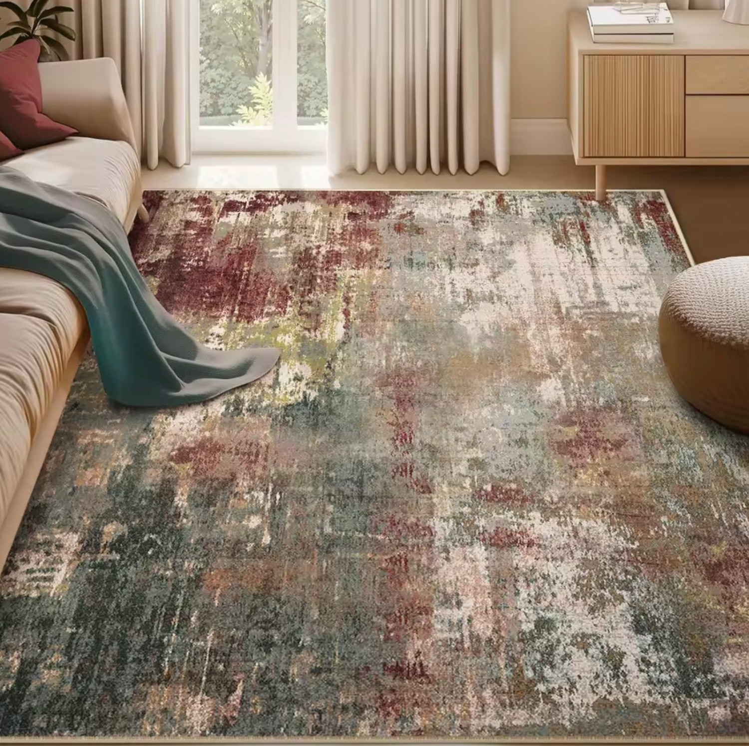 Norway Scandinavia Scandinavian Norwegian Nordic Abstract style for Office Living Room Bedroom Washable Floor Lounge Large Modern Home Decoration Area Rugs Carpets Mats in rustic multi color