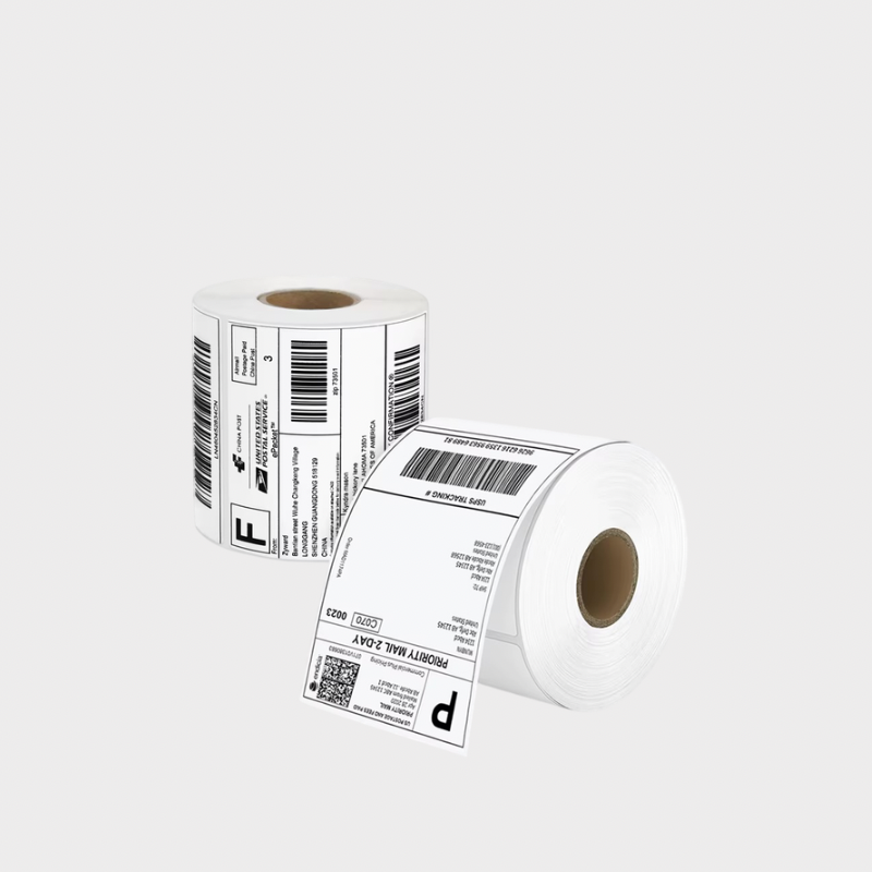 Office home Royal Mail EVRi UPS DHL FedEx Compatible 4"x6" 100x150mm Commercial Grade for Small Business Supplies - Water/Oilproof Thermal Shipping Labels 450-Roll Each roll contains 450 4×6 and 4x4 type direct thermal-labels The transport labels are white with holes