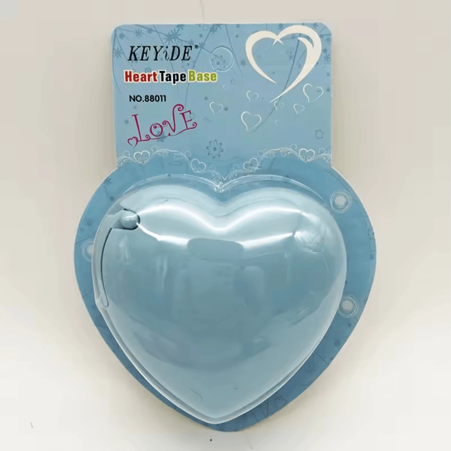 Office Home Mini Kawaii Tape Cutter Students Handmade Tools accessory love heart shape washi Tape Dispenser Holder Family Gift Packaging in pastel light blue color