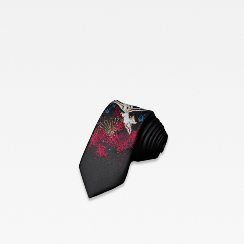 Women’s woman womens Men’s man mens Unisex Genflex Gender Neutral Genderfluid Japanese anime style solid fashion Two-Dimensional Nine-Tailed Fox Tie JKDK Uniform Shirt Handmade Versatile Fashionable Nine-Tailed Fox Fairy evening Necktie Fashionable Accessory Ties in black