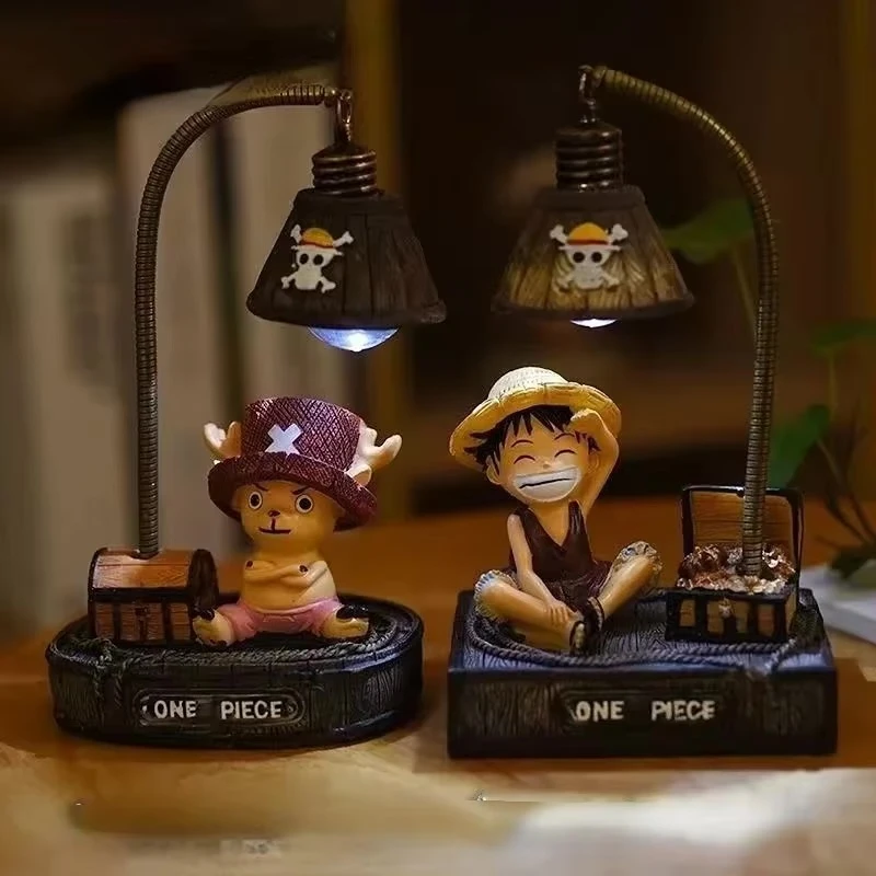 Japanese One Piece Luffy Chopper 3D LED Night Light, Anime Desktop Lamp for Study Office Home Decor - Cool Birthday Christmas Gift for Fans Men Women gifting ideas