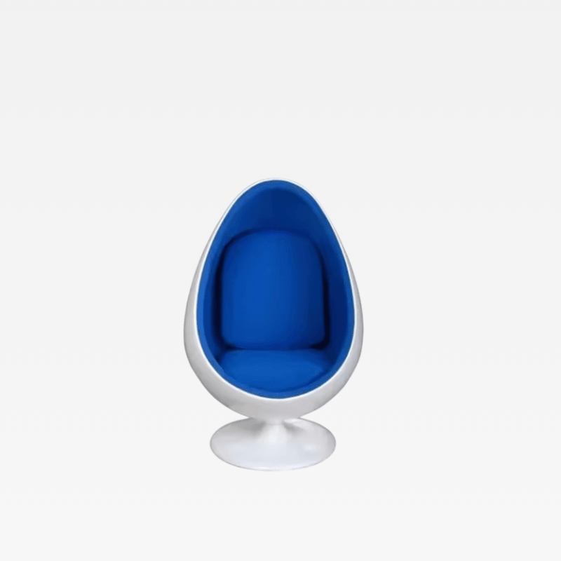 Office Home JC Norway Scandinavia Scandinavian Norwegian Nordic style fashion Study-, Living-, Room Single FRP Shopping Mall Personality Pointed Ball Round Leisure Creative Egg Chair Armchair Chairs furniture in blue with white