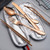 Dinner Dining Party Event Office Home Bar Restaurant Flatware Pouch PU cutlery chopsticks snap button close bag in light Gray grey