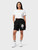 Women’s woman womens Men’s man mens Unisex Genflex Gender Neutral Genderfluid petite-, tall-, plus-, size Mickey Mouse cartoon animal design Mid Rise waist Linen-Blend Shorts in black with white accent