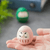 Japanese Ceramic Daruma Doll Crafts Charm Lucky Fortune Miniature Decor Daruma Japanese Traditional Style Home Ornament Dolls Charms figurines Souvenirs in pink
