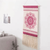 Boho Home decoration Geometric Bohemian Tapestry Wall decor aesthetic room Tassel Macrame Hanging Art Woven Cotton Handmade Linen Tapestries in pink with multi