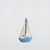 Indoor Outdoor Garden New England USA American Mediterranean Vintage pastel Colored Nautical Themed Wooden sailing Sailboat Boats Model Home Decoration Hotel Room Figurine The Best Gift for Adult Teenagers in blue