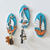 Indoor Outdoor Garden New England USA American South East Asian Mediterranean Norway Scandinavia Scandinavian Norwegian Nordic pastel Colored Nautical Themed Entryway reception Home Decorative Nautical Wall Hook Coat Hanger Ocean Decor Key Hanger Hooks in sampan Chinese Thai junk-, sailing-, Viking warrior-, boat boats style in blue white, multi color