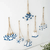 Indoor Outdoor Garden Nautical Themed Entryway reception Wooden Life Buoy, Sailboat, Scallop shell, Fish, Anchor, Starfish Hanging Coastal Beach Pendants for Sea Life Ocean Home Wall Decor Fishnet Ornament decoration Party Gift Office in white with blue multi color