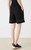 Women’s woman womens petite-, tall-, plus-, size Vacation holiday getaway Comfortable Elastic Mid-rise Waist drawstring drawcord Strap Solid Color Mixed Cotton hollow-out Shorts in black