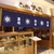 Japanese Horizontal Noren Curtain Sushi Restaurant Door Head Curtain Tavern Curtain Short Grill Barbecue Shop sakura cherry blossom sushi sashimi cooking Letter print design in deep dark blue with white