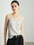 Women’s woman womens tall-, plus-, size  Solid, 90% Real Silk, Lace V neck, Sleeveless Chic Silk Camis T-Shirt, Spring Summer vacation holiday getaway Camisole Tops in Silver