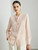 Women’s woman womens petite-, tall-, plus-, size 100% Mulberry Silk, Long Sleeves, pleated round O-neck crewneck Chic pink Blouses, Spring Summer wfh Office commute workwear Lady pleats Tops