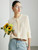 Women’s woman womens petite-, tall-, plus-, size 100% Mulberry Silk, Long Sleeves, pleated round O-neck crewneck Chic Beige Blouses, Spring Summer wfh Office commute workwear Lady pleats Tops