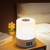 Office home desktop bedside table lamp LED Night Light Dimmable Rechargeable Touch Switch Bedroom Living Room Office Warm Atmosphere Desk Lamps Soft Lights with clock Lighting in white